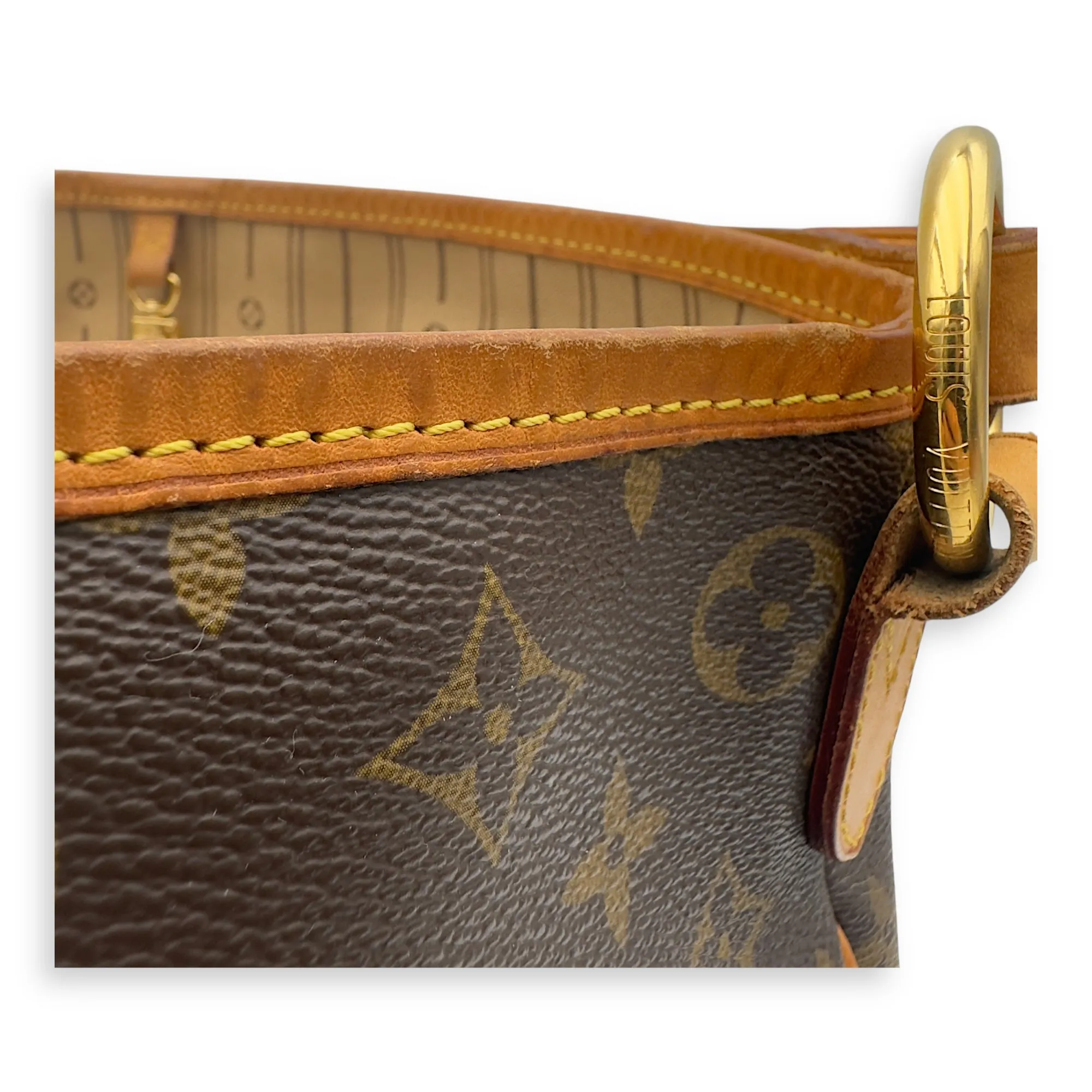 Delightful Shoulder Bag Brown in Monogram Coated Canvas, Gold hardware