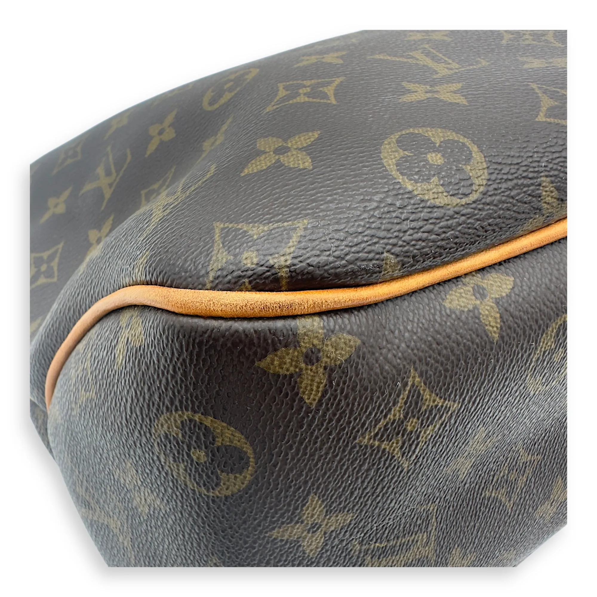 Delightful Shoulder Bag Brown in Monogram Coated Canvas, Gold hardware