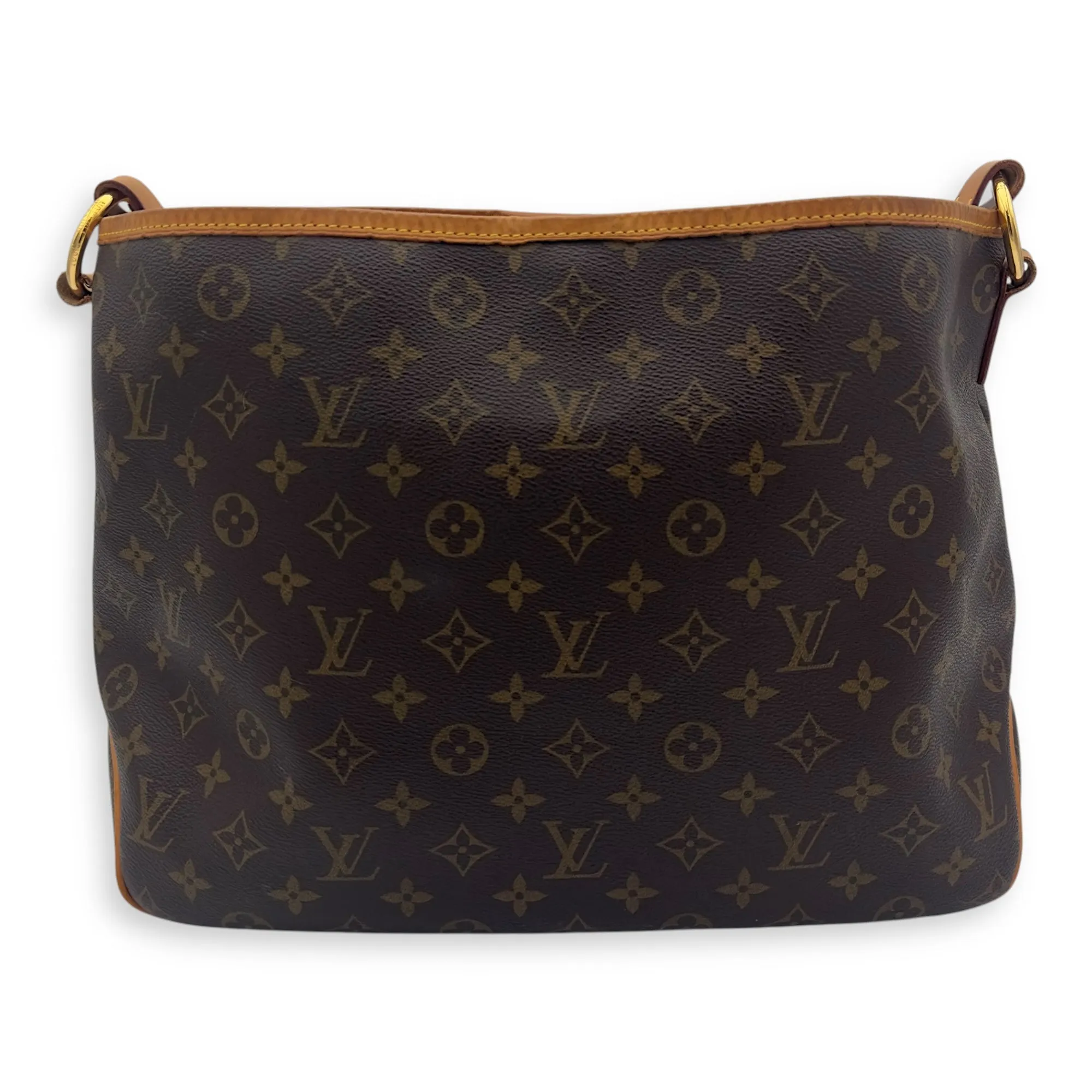 Delightful Shoulder Bag Brown in Monogram Coated Canvas, Gold hardware