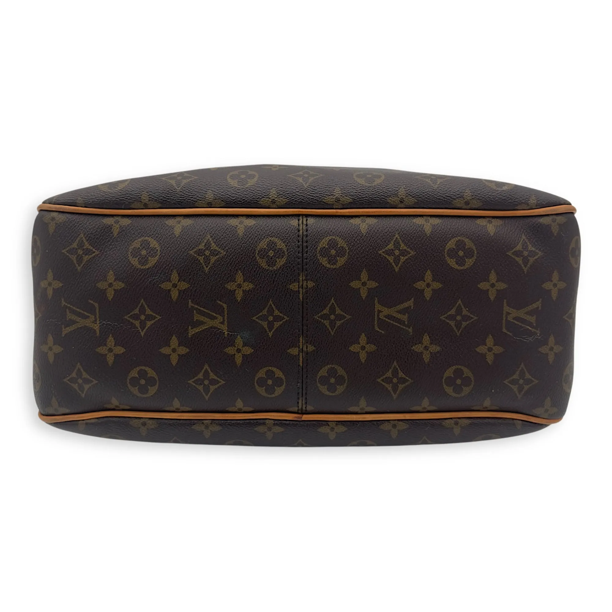 Delightful Shoulder Bag Brown in Monogram Coated Canvas, Gold hardware
