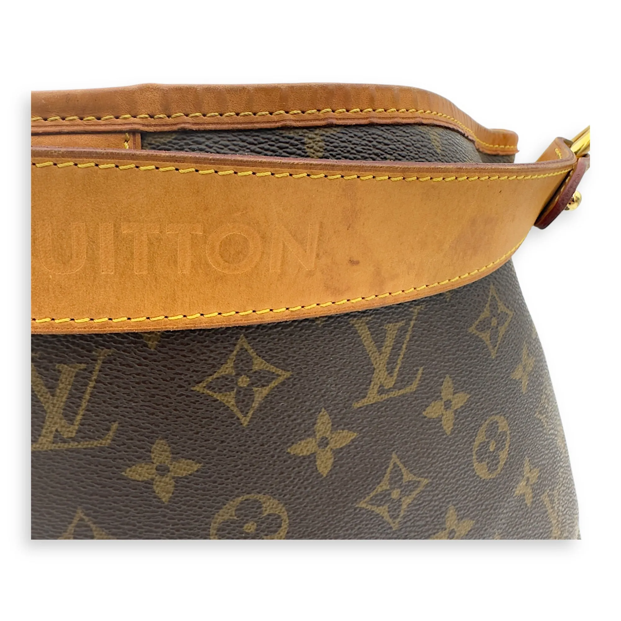 Delightful Shoulder Bag Brown in Monogram Coated Canvas, Gold hardware