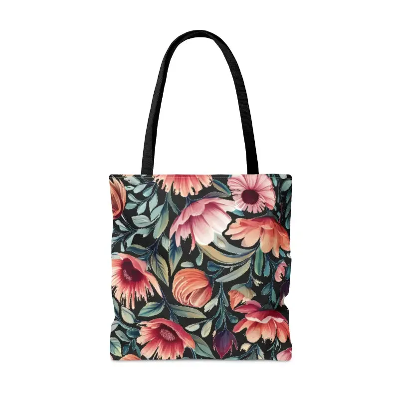 Dipaliz Colorful Flowers Print Tote Bag
