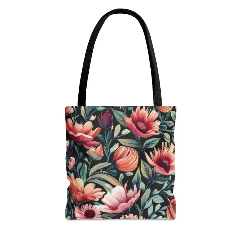 Dipaliz Colorful Flowers Print Tote Bag