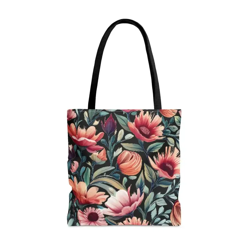 Dipaliz Colorful Flowers Print Tote Bag