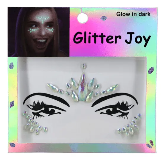 Enchanted Glow In The Dark Iridescent Face Jewels