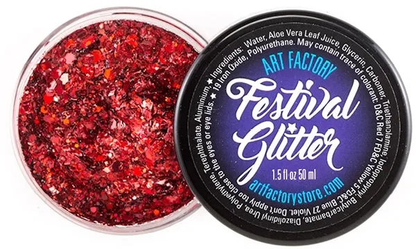 Festival Glitter | Chunky Glitter Gel - Cherry Bomb -   1.2 oz