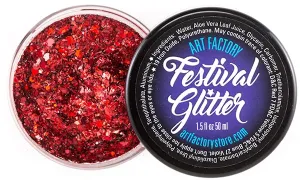 Festival Glitter | Chunky Glitter Gel - Cherry Bomb -   1.2 oz