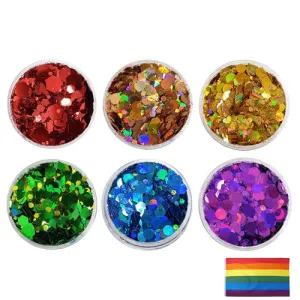Gay Pride Rainbow - Festival Mixes Glitter Set (Save £3.00)
