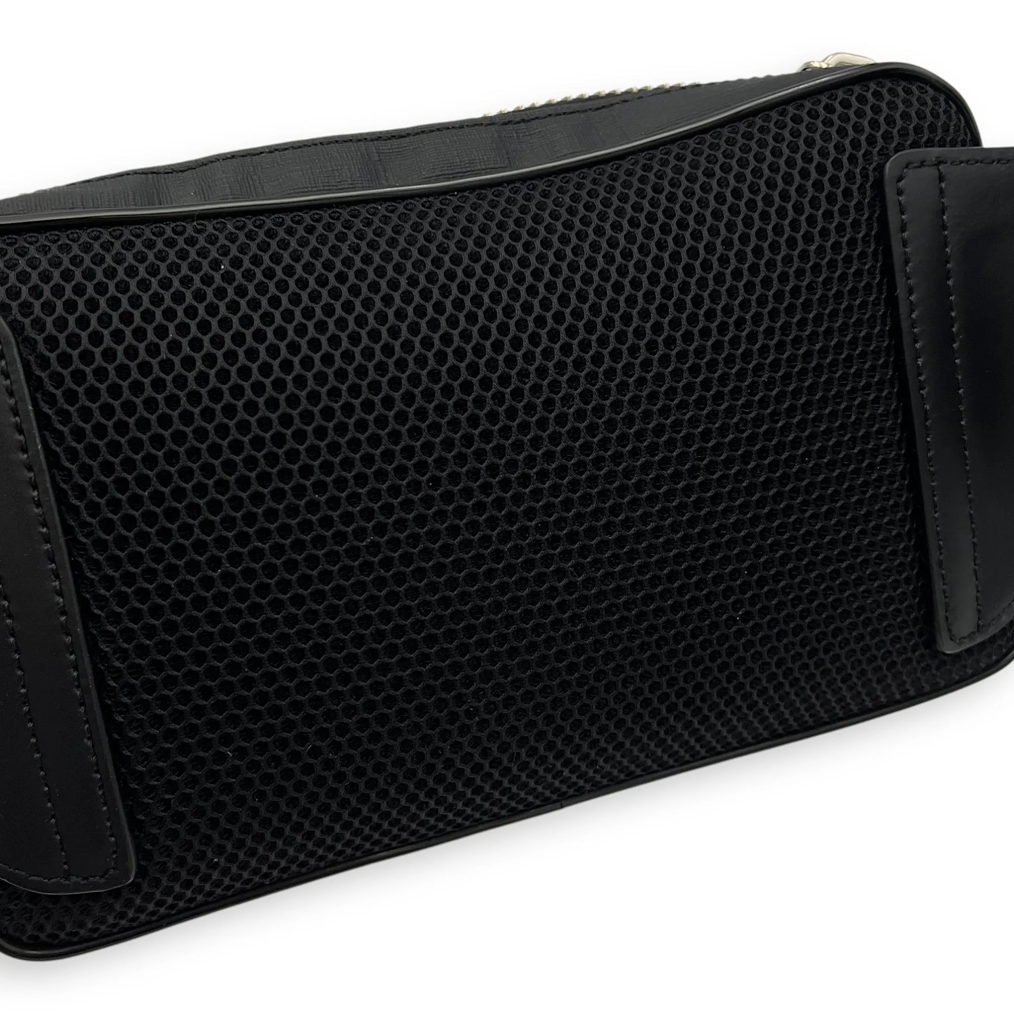 GG Supreme Belt Bag Black in Monogram Coated Canvas, Silver hardware