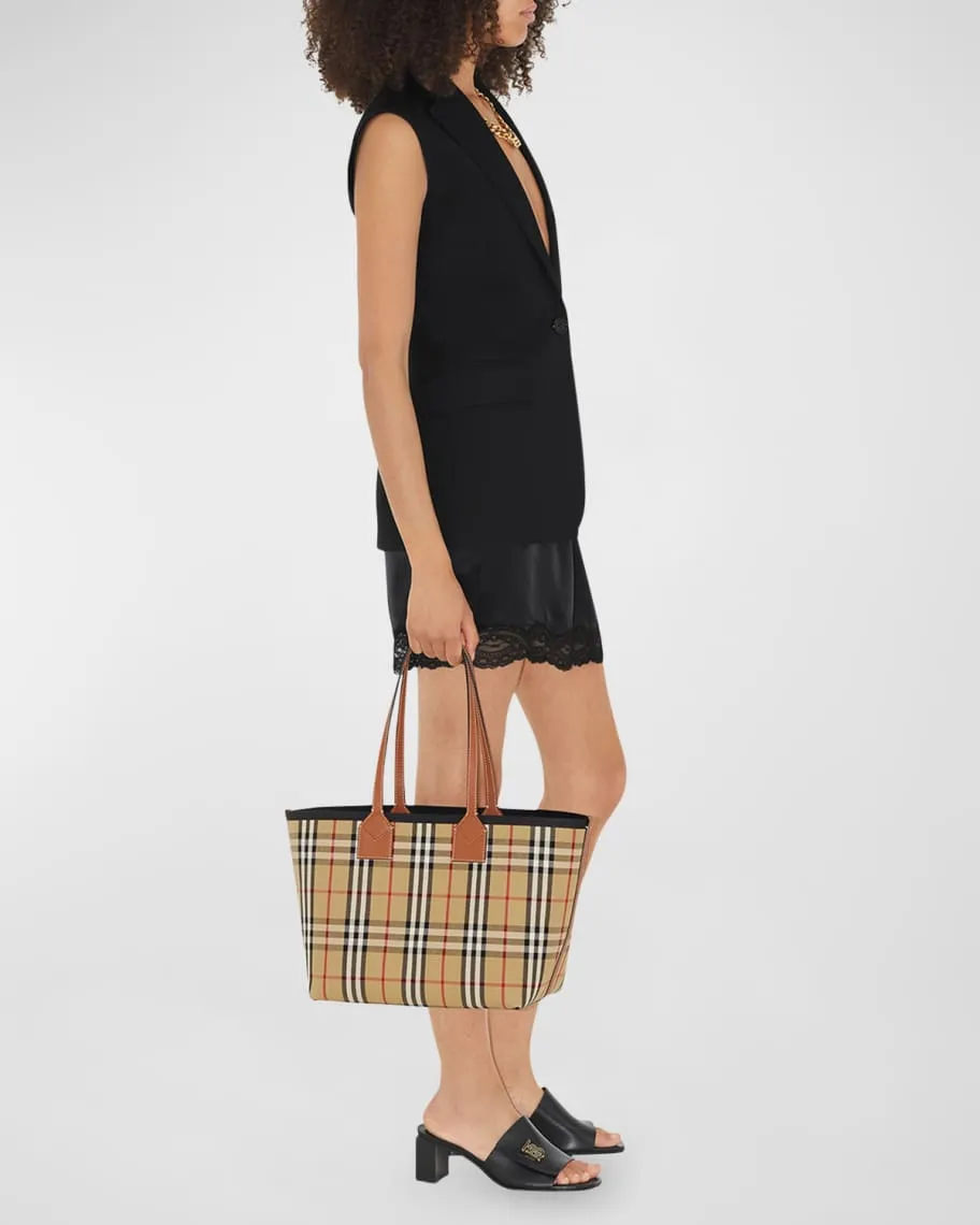 Heritage Burberry Small Tote Canvas Tote