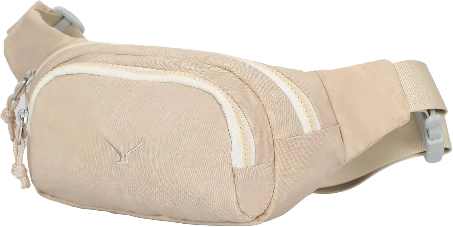 Hynes Eagle Fanny Pack Belt Bag for Women Men Fashionable Crossbody Bag Waist Pack Sling Bag with Adjustable Strap Beige