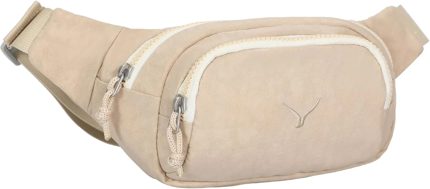 Hynes Eagle Fanny Pack Belt Bag for Women Men Fashionable Crossbody Bag Waist Pack Sling Bag with Adjustable Strap Beige