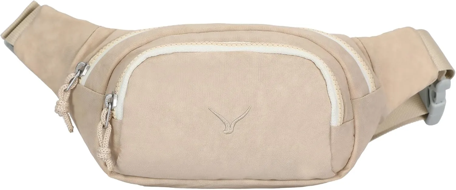 Hynes Eagle Fanny Pack Belt Bag for Women Men Fashionable Crossbody Bag Waist Pack Sling Bag with Adjustable Strap Beige