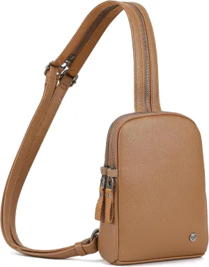 INICAT Travel Small Sling Bag Leather Crossbody Bags for Women Fanny Packs Cross Body Bag for Woman Cross Body Purses