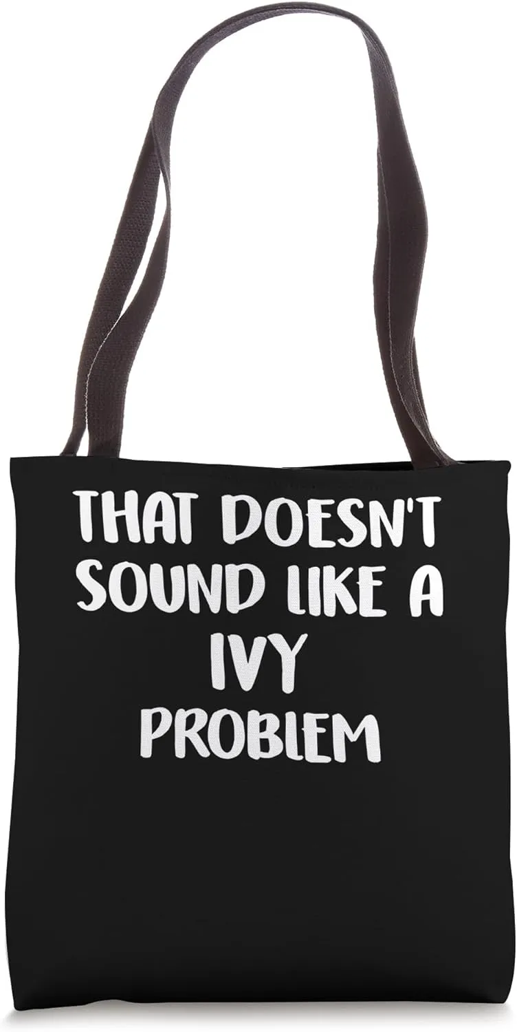 IVY Personalized Cute Flower Girls IVY Name Tote Bag