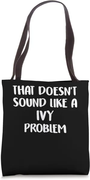 IVY Personalized Cute Flower Girls IVY Name Tote Bag