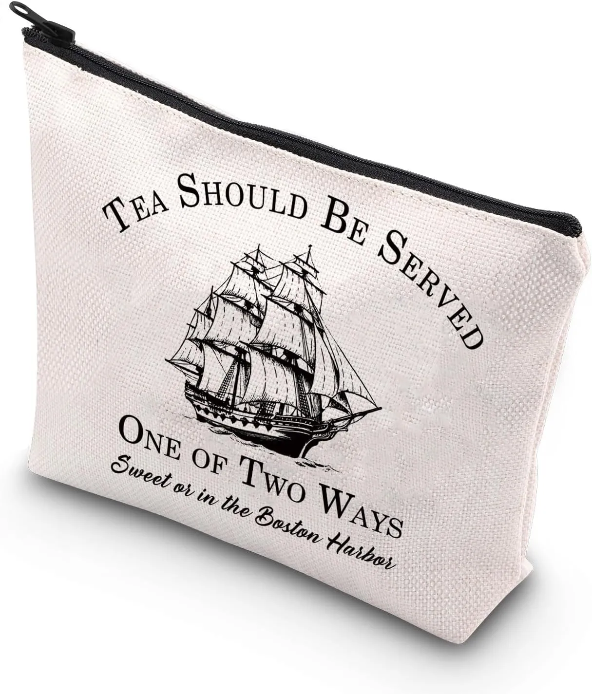 JNIAP History Teacher Makeup Bag History Lover Gift Tea Should Be Served One Of Two Ways Boston Tea Party Gift (Tea Should mb)