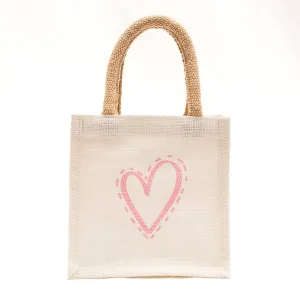 Jute Petite Gift Tote - Take Heart