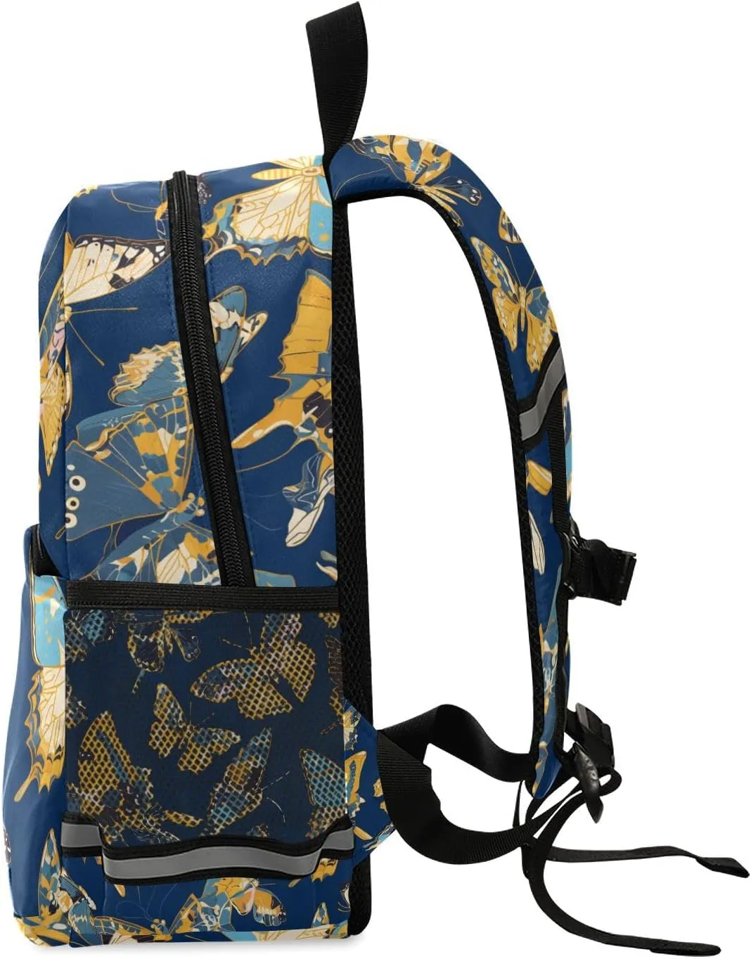 KLL Blue and Yellow Butterflies Preschool Backpack Multifunctional Cute Bookbag Travel