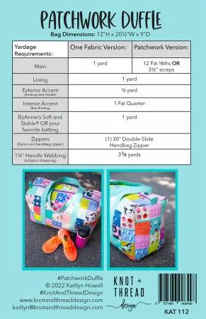 Knot and Thread Patchwork Duffle Pattern