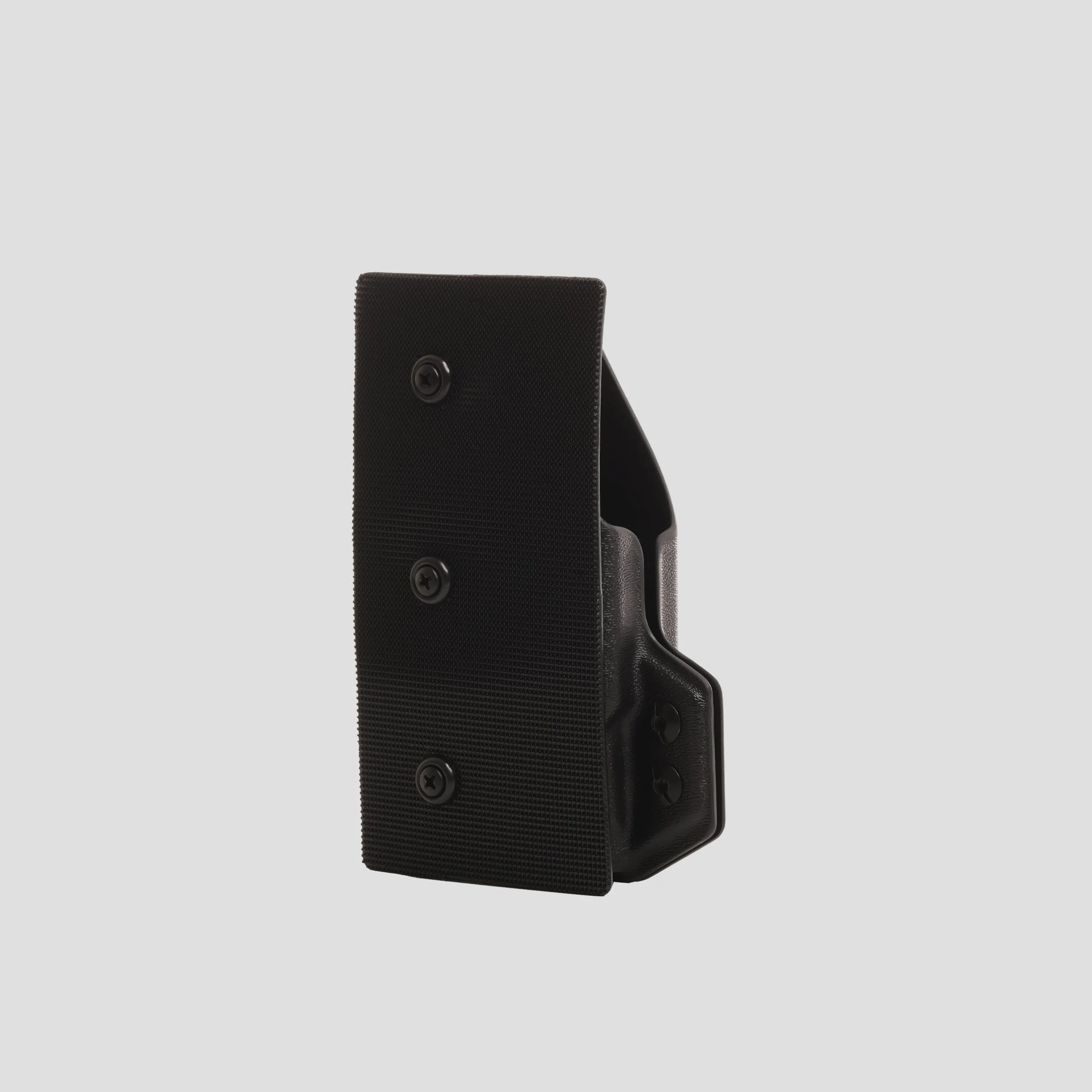 KYDEX HOLSTER WITH VELCRO® HOOK ATTACHMENT PANEL (LIGHT BEARING) BLACK