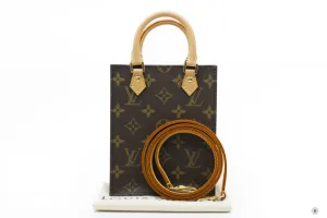 Louis Vuitton M69422 Petit Sac Plat Monogram Canvas Shoulder Bags