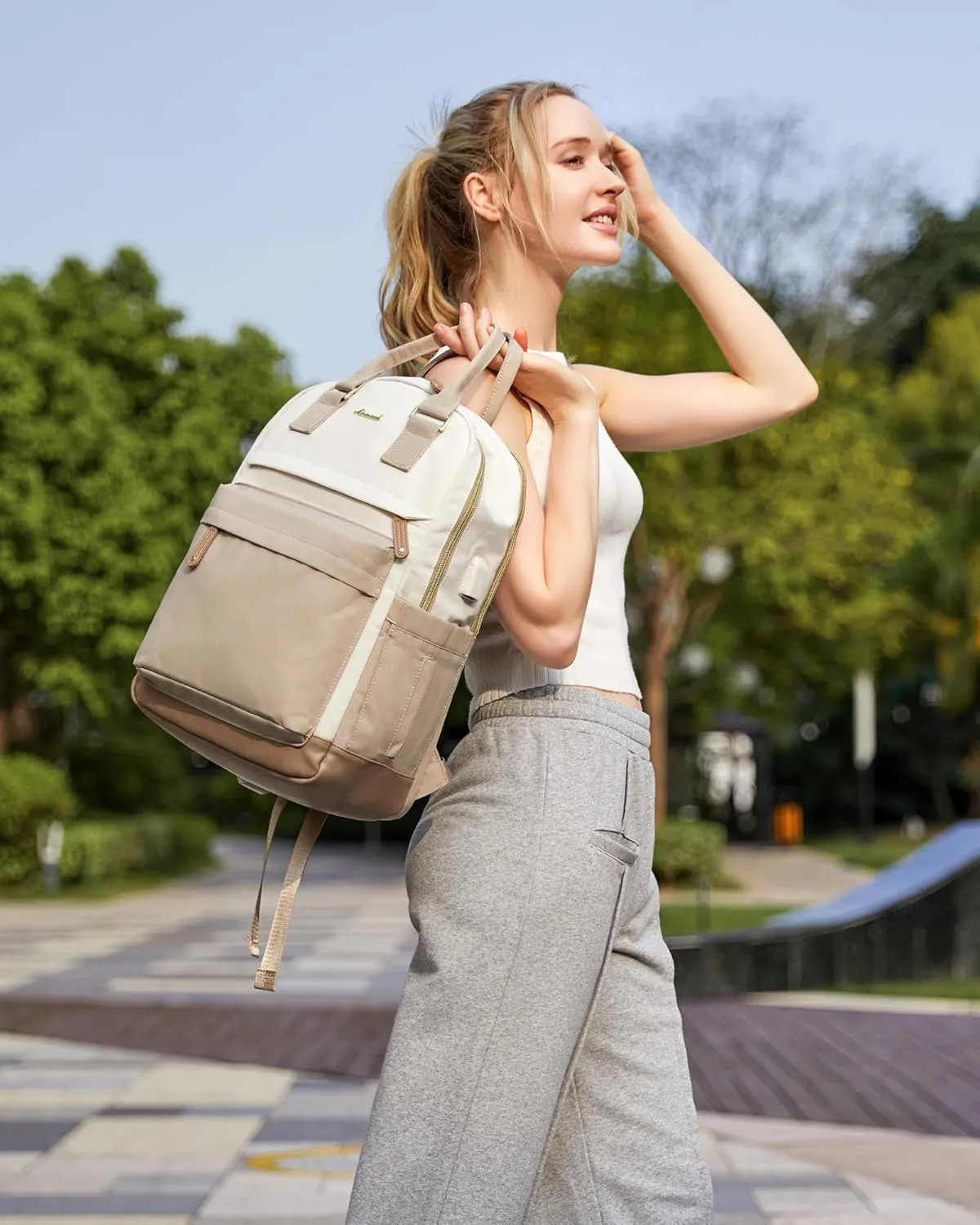 LOVEVOOK Travel Laptop Backpack Women, 17.3 Inch Anti-theft Laptop Bag with USB Port, Fashion Waterproof Computer Backpacks Teacher Nurse Backpack Purse for College School Work