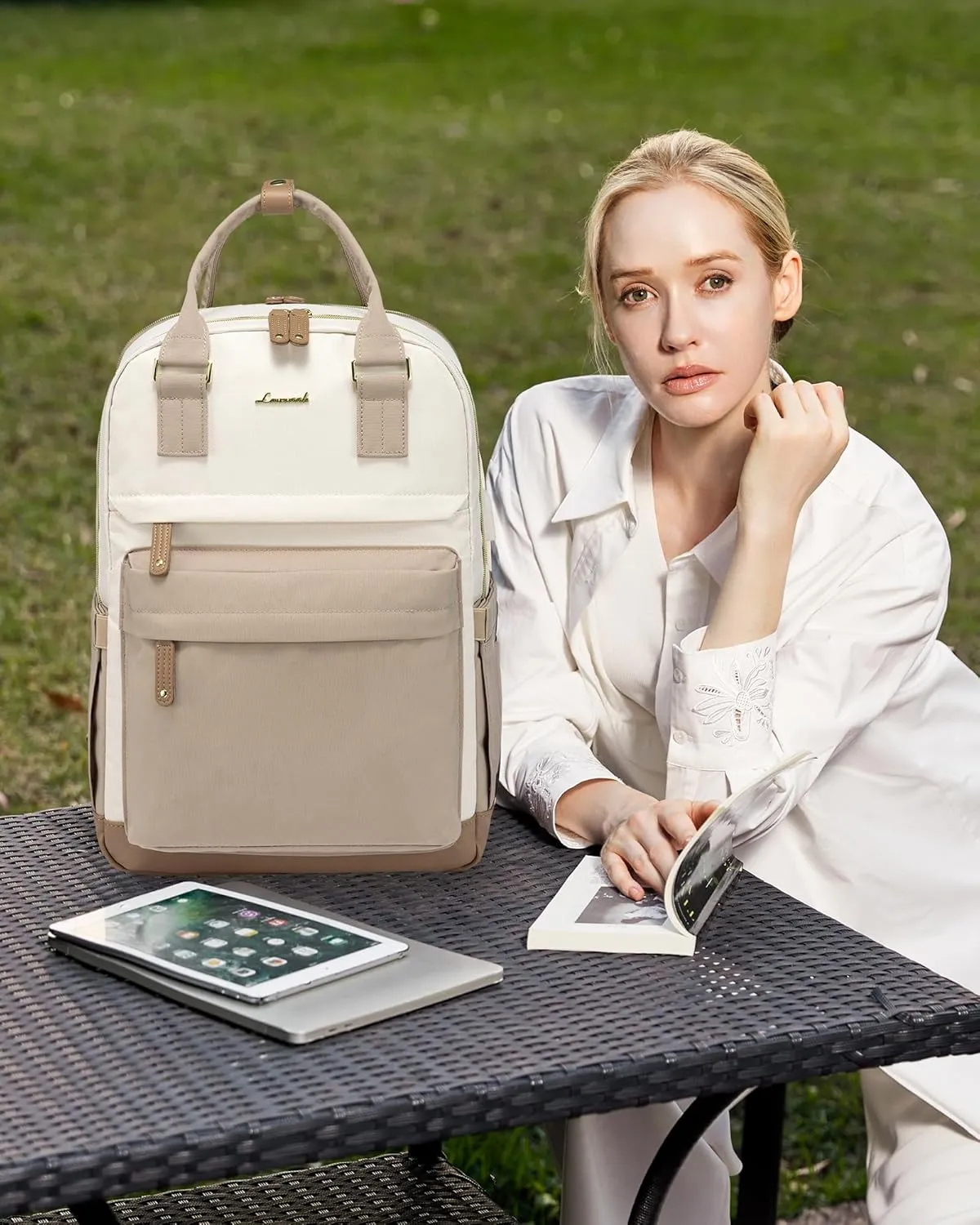 LOVEVOOK Travel Laptop Backpack Women, 17.3 Inch Anti-theft Laptop Bag with USB Port, Fashion Waterproof Computer Backpacks Teacher Nurse Backpack Purse for College School Work