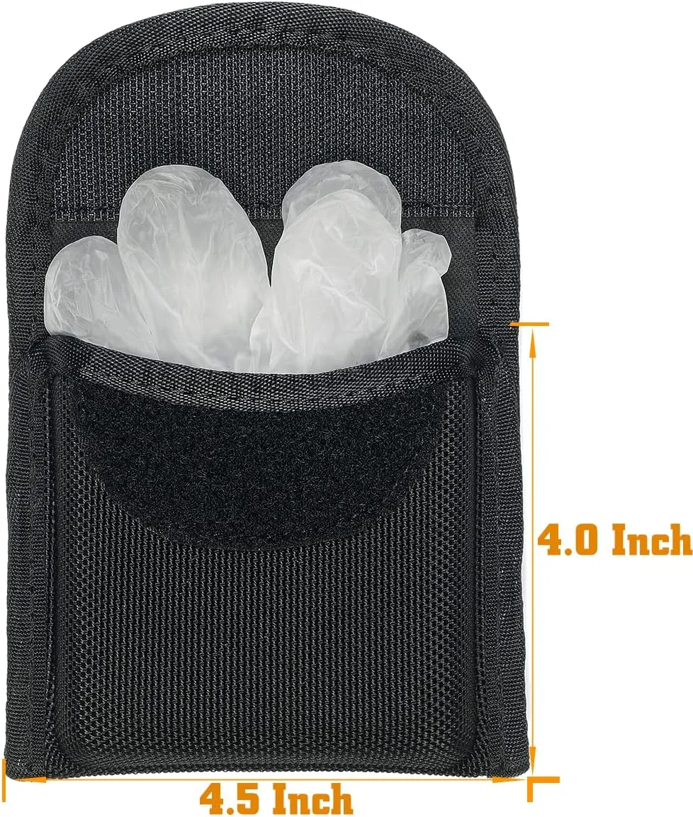Molded Glove Pouch for Duty Belt,Molded Latex Disposable Glove Holder Double Gloves Pockets Police Law Enforcement Officer Security Firefighter EMS Paramedic First Responders Heavy Duty Bag