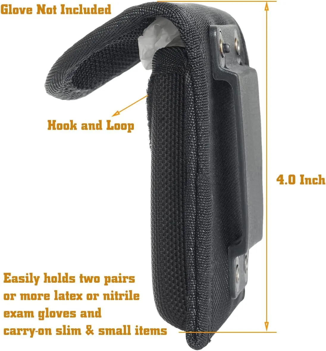 Molded Glove Pouch for Duty Belt,Molded Latex Disposable Glove Holder Double Gloves Pockets Police Law Enforcement Officer Security Firefighter EMS Paramedic First Responders Heavy Duty Bag