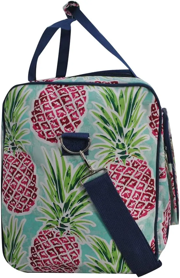 NGIL Canvas 23" inch Duffle Bag (Berry Pineapple-Navy)
