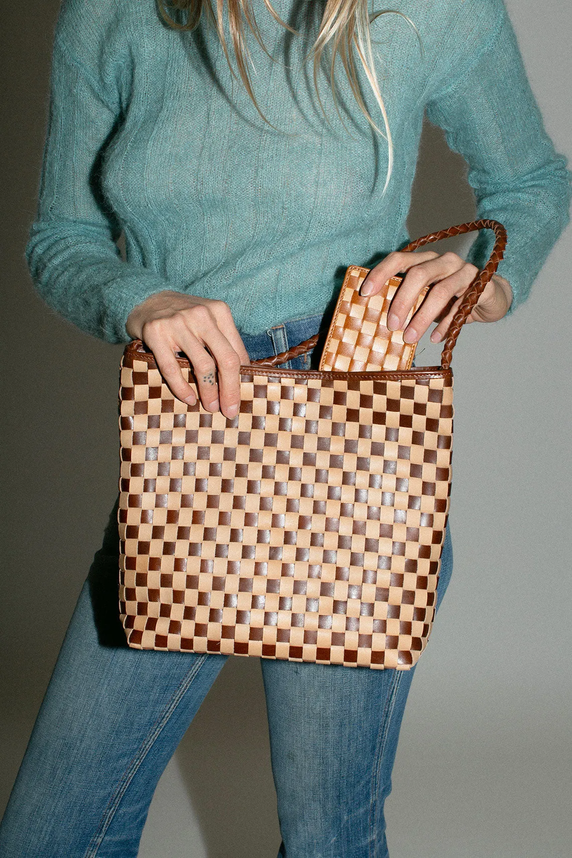 Nico Check Woven Card Case