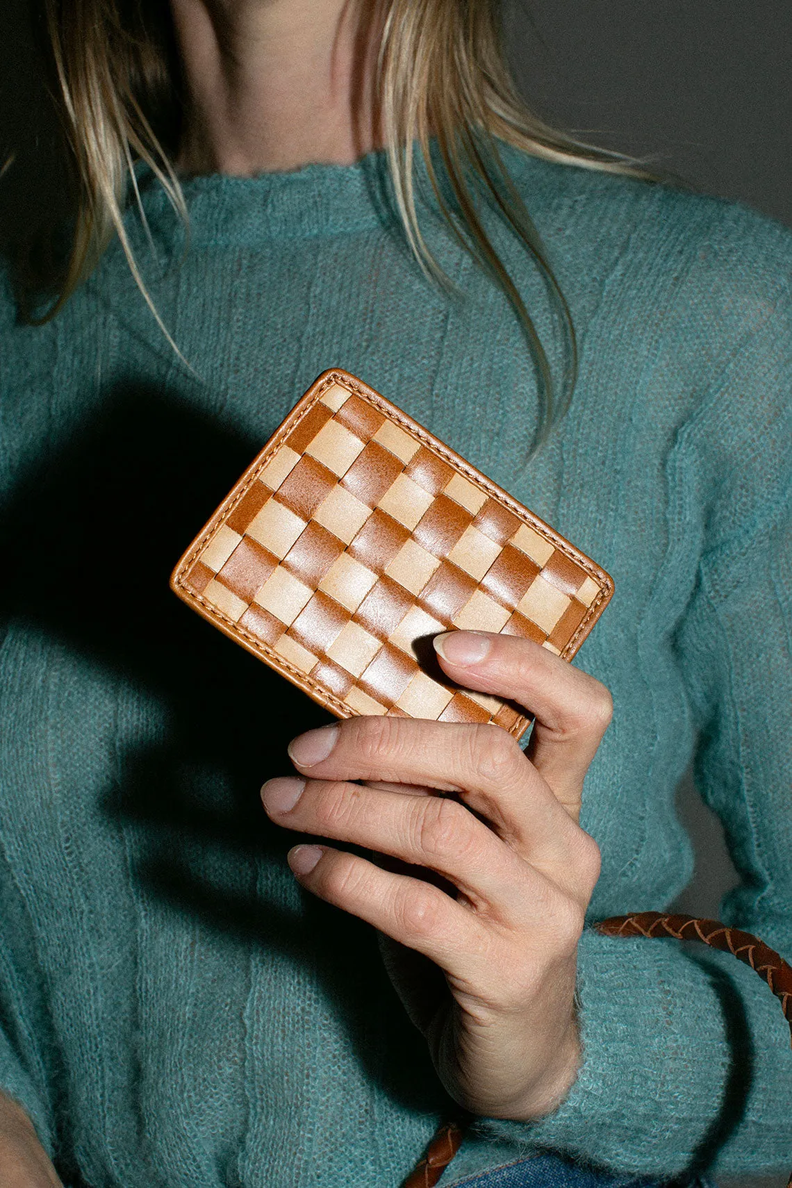 Nico Check Woven Card Case
