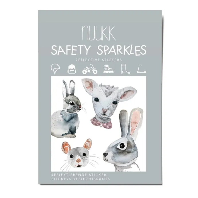 Nuukk - Reflective Safety Sparkle Stickers - Lamb & Bunny