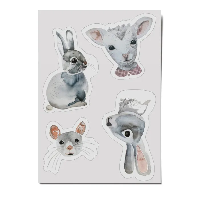 Nuukk - Reflective Safety Sparkle Stickers - Lamb & Bunny