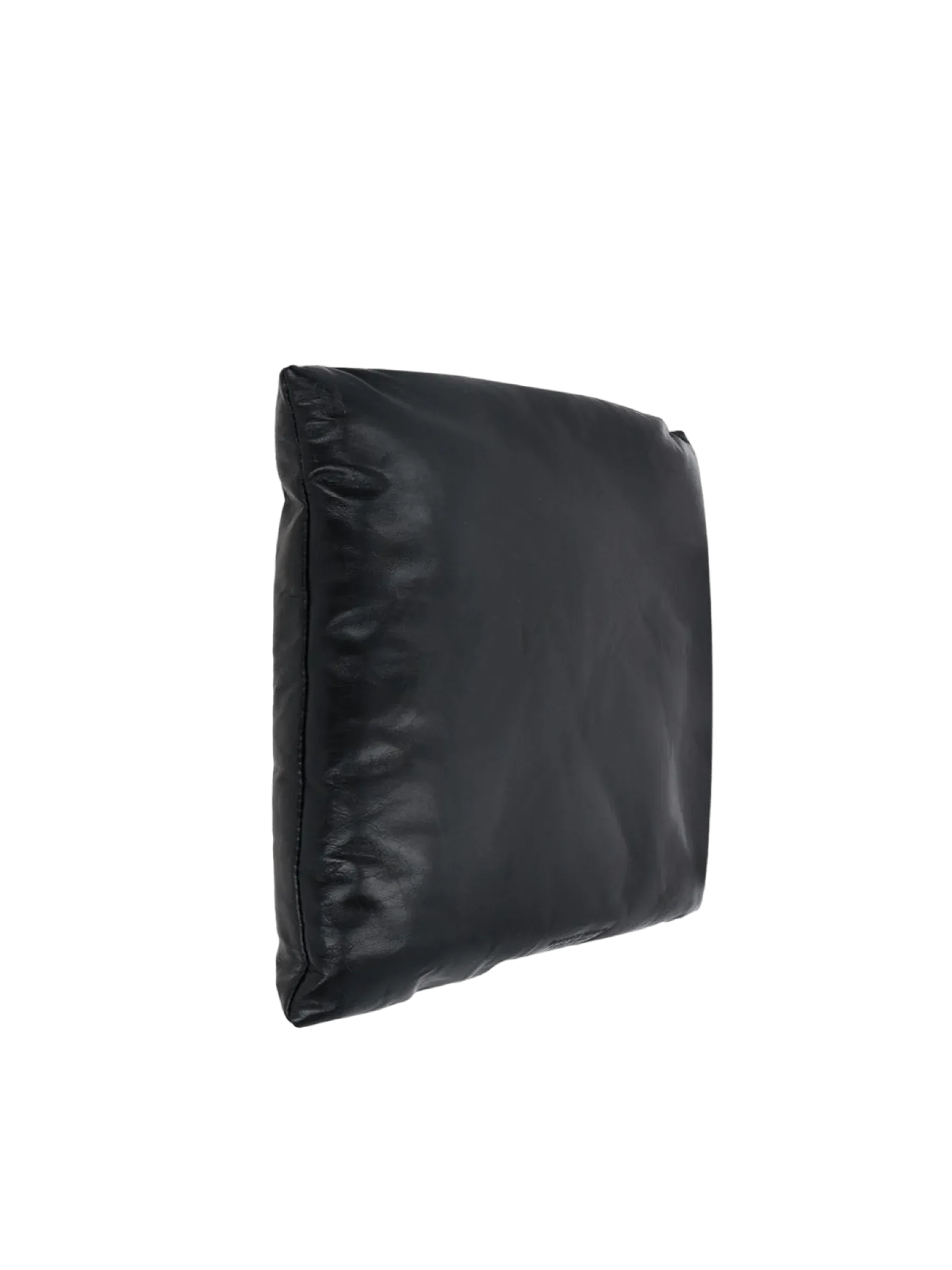 Padded Pillow Leather Clutch Bag