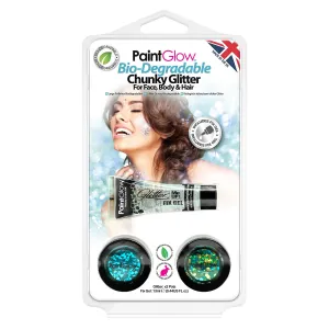 PaintGlow Bio-Degradable Chunky Glitter for Face, Body & Hair (Pack 4)
