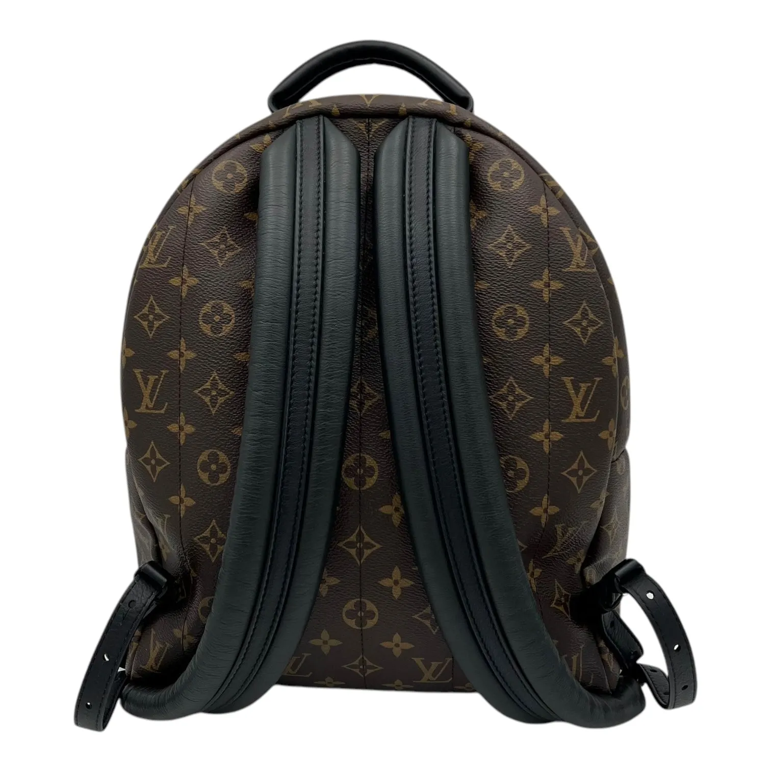 Palm Springs Backpack MM Brown in Monogram Coated Canvas, Gold hardware