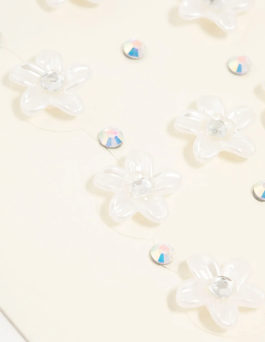 Pearlised Flower Hair Gems