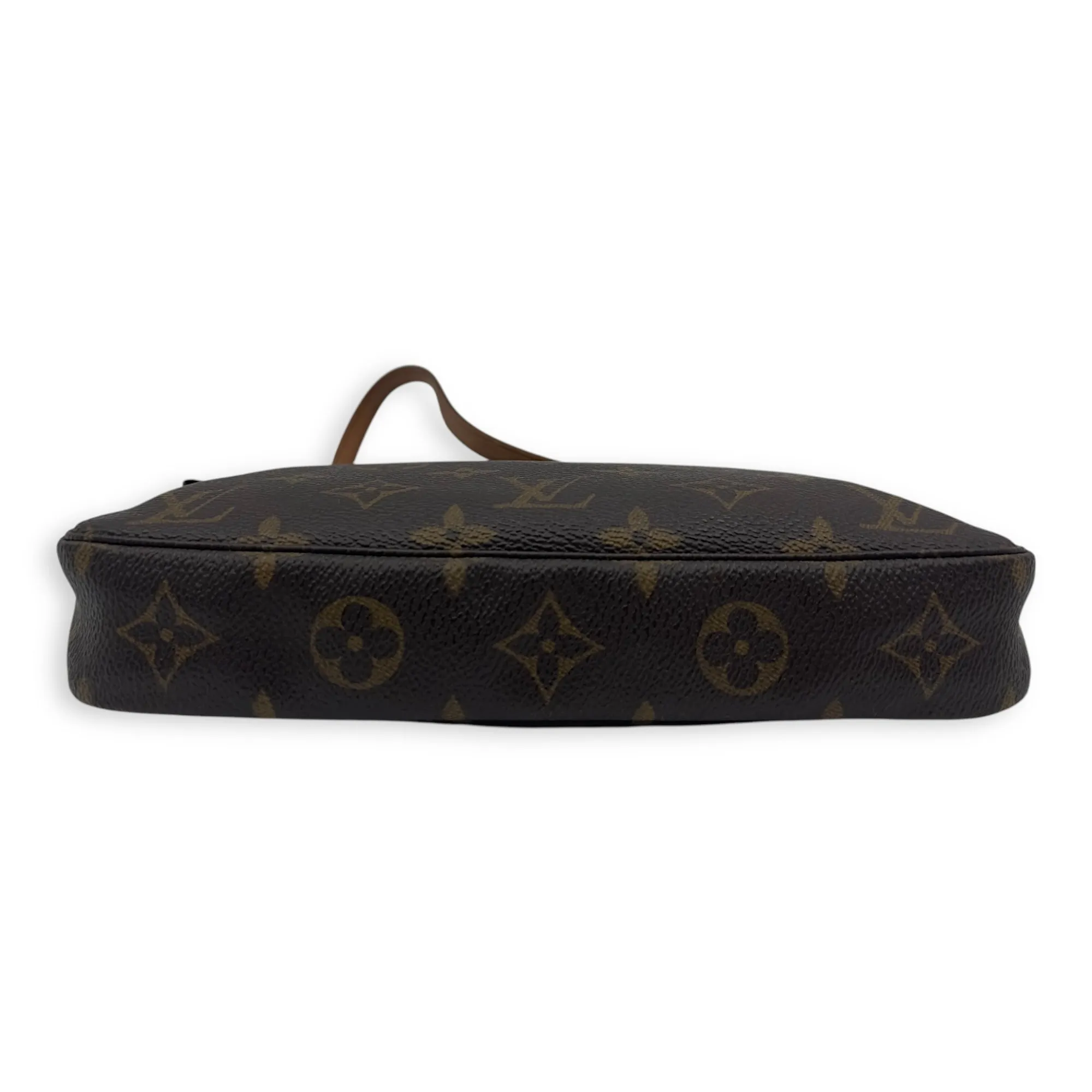 Pochette Accessoires Shoulder Bag Brown in Monogram Coated Canvas, Gold hardware