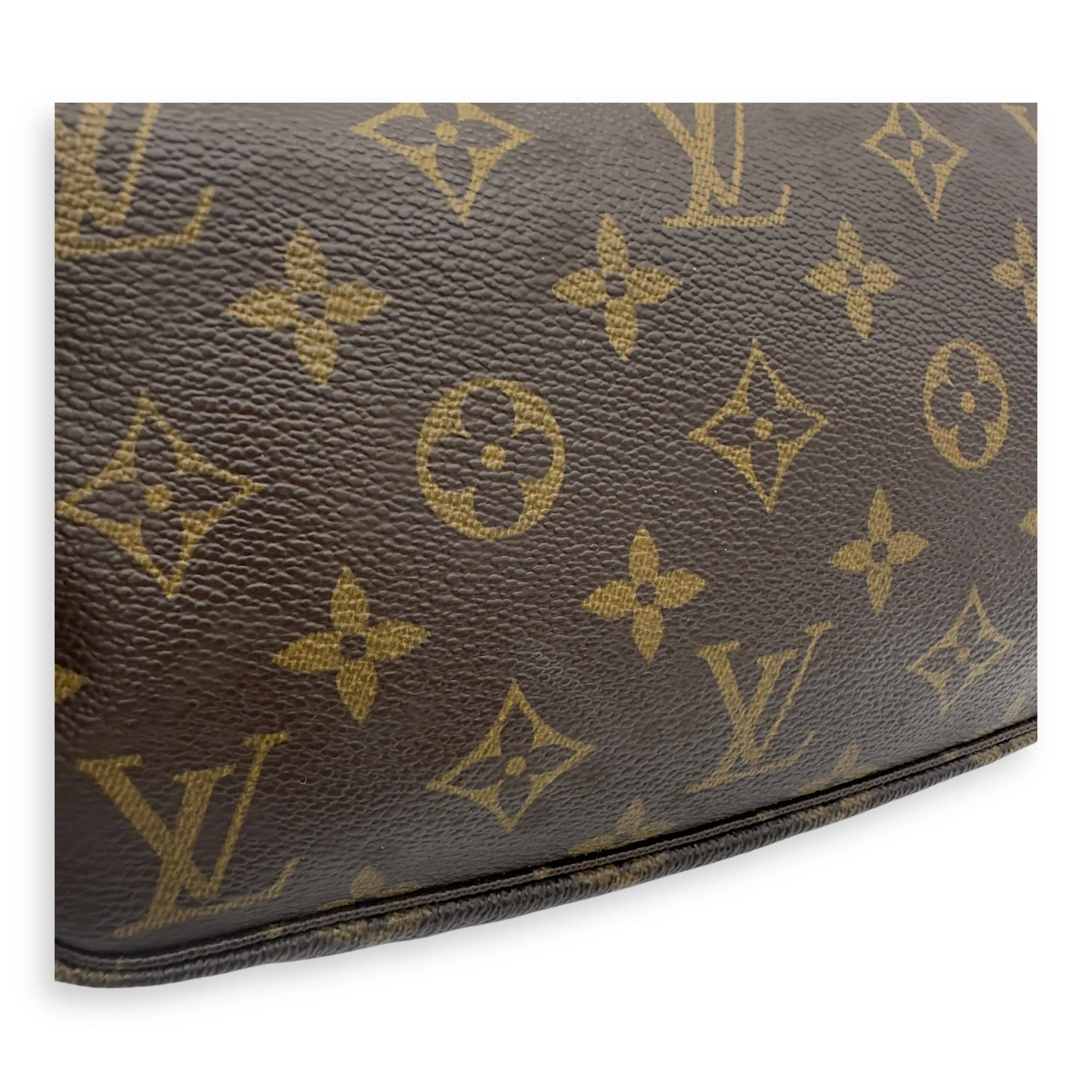 Pochette Accessoires Shoulder Bag Brown in Monogram Coated Canvas, Gold hardware