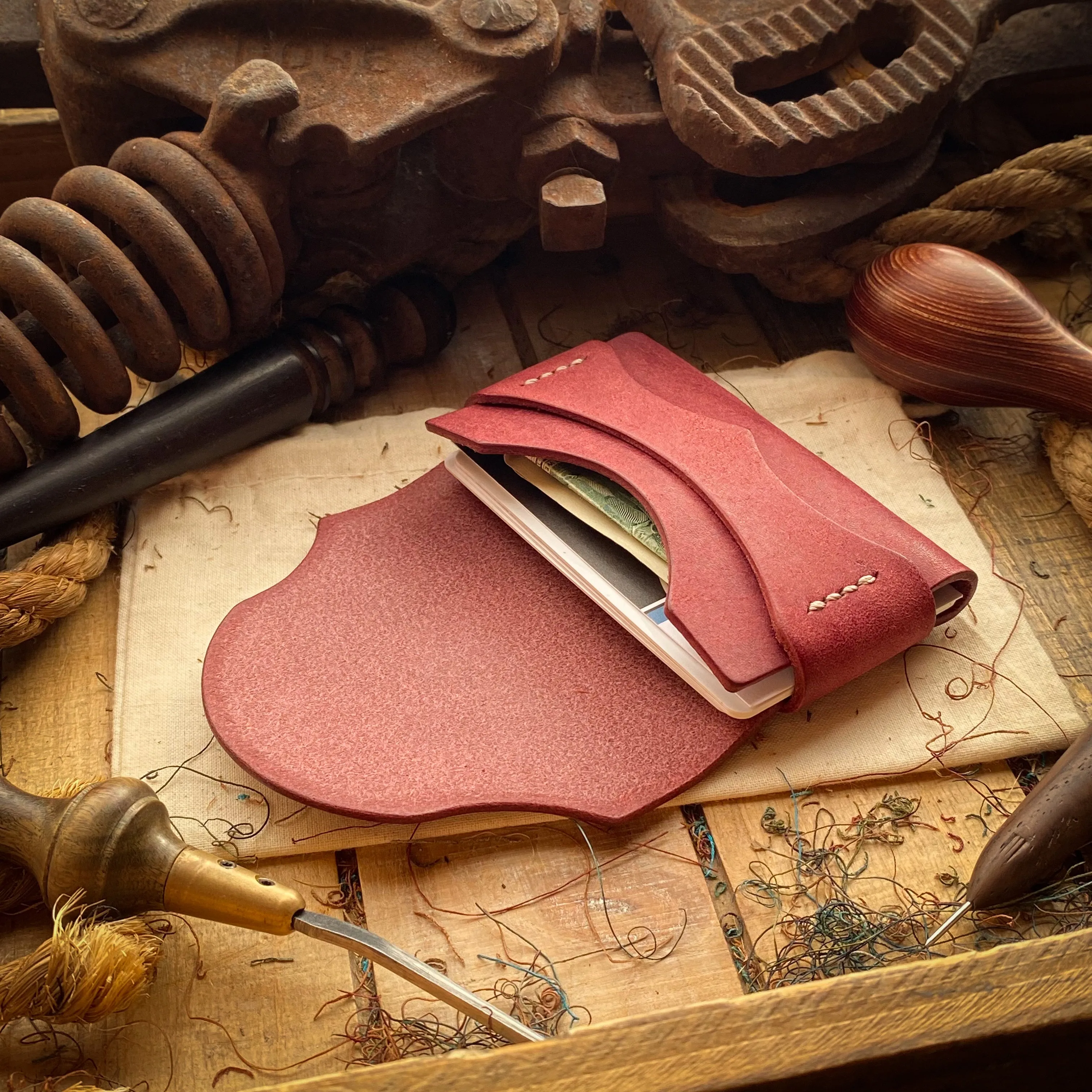 Posh Slim Minimalist Wallet - Bordeaux