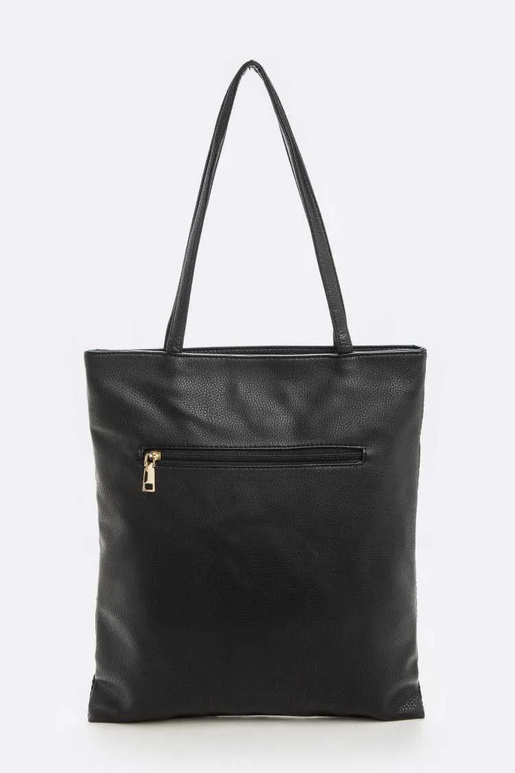 **RE-STOCKED**  Fashion Afrocentric Tote w/Rhinestones