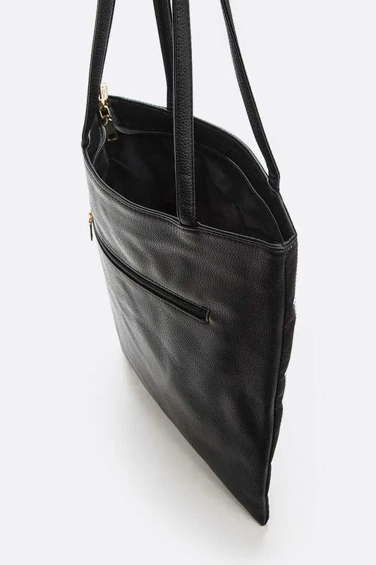 **RE-STOCKED**  Fashion Afrocentric Tote w/Rhinestones