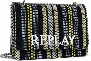 Replay Women's Small Bag, Black   Lt Yellow   Off White 1623, Einheitsgre