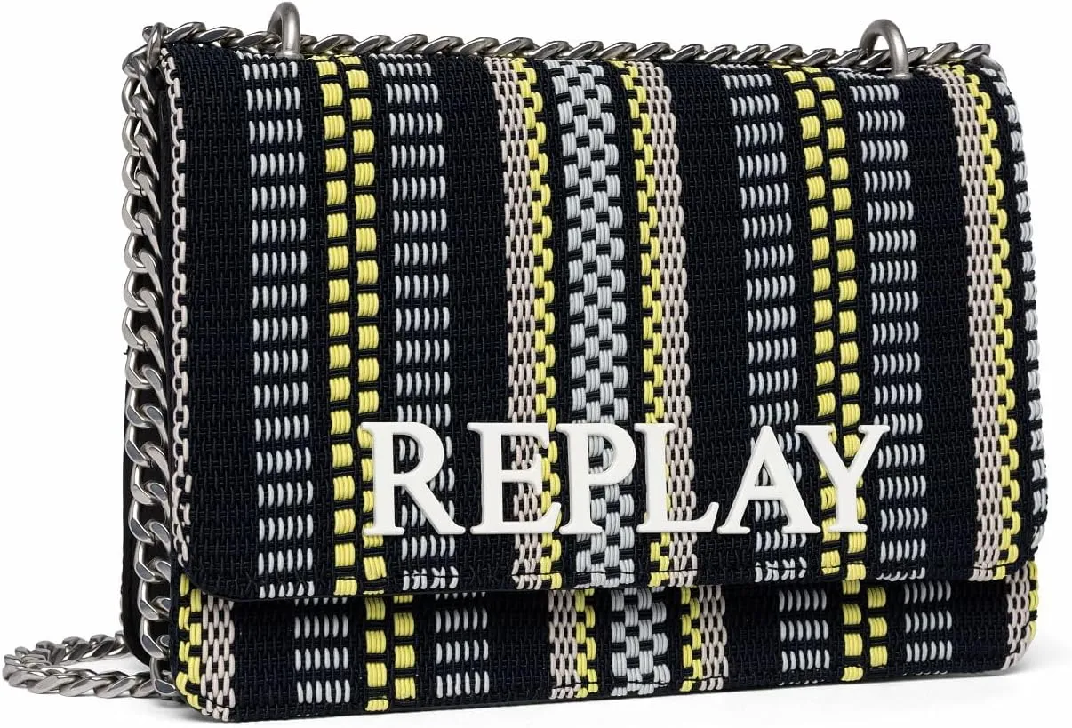 Replay Women's Small Bag, Black   Lt Yellow   Off White 1623, Einheitsgre