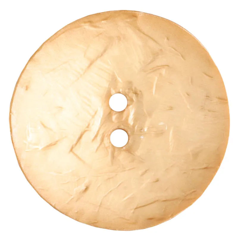 Round Polyamide 45mm Button - Butternut
