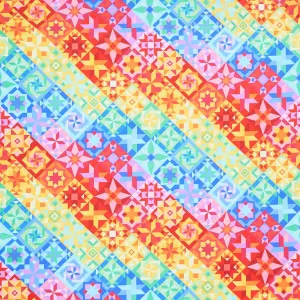 Sew Strong - Quilt Pattern Bright 108" Wide Backing