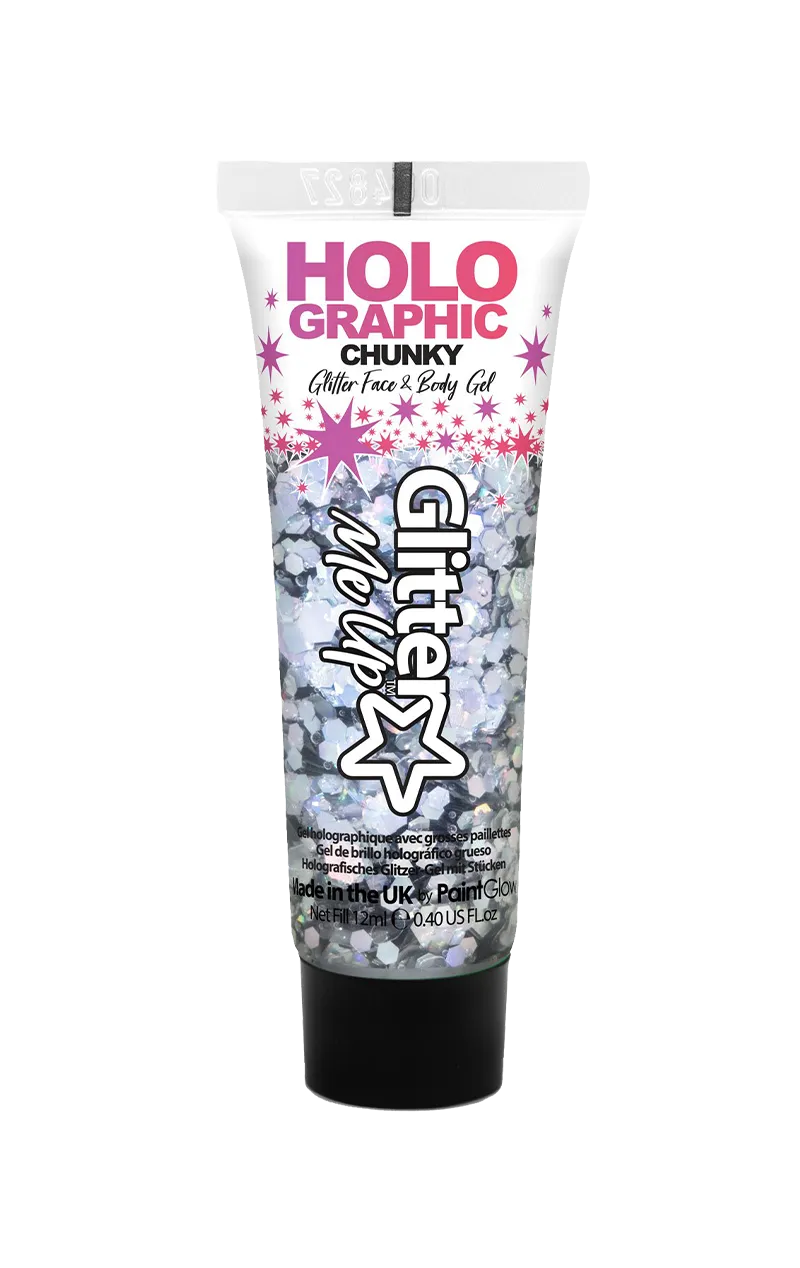 Silver Holographic Chunky Glitter Gel