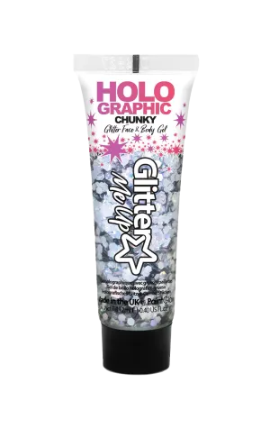 Silver Holographic Chunky Glitter Gel